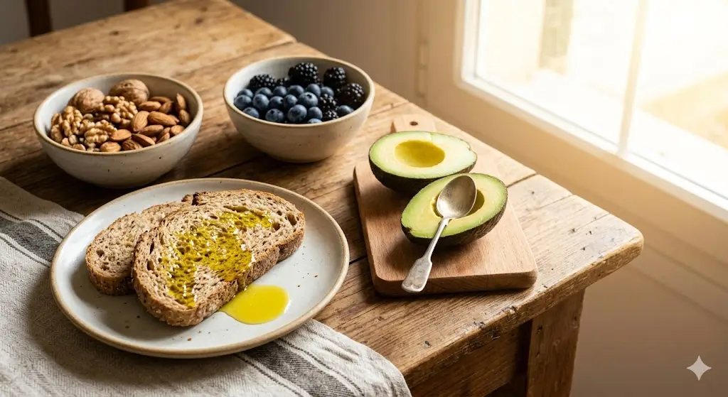 7 Natural Daily Habits For A Healthy Heart: Mediterranean whole foods and healthy fats.