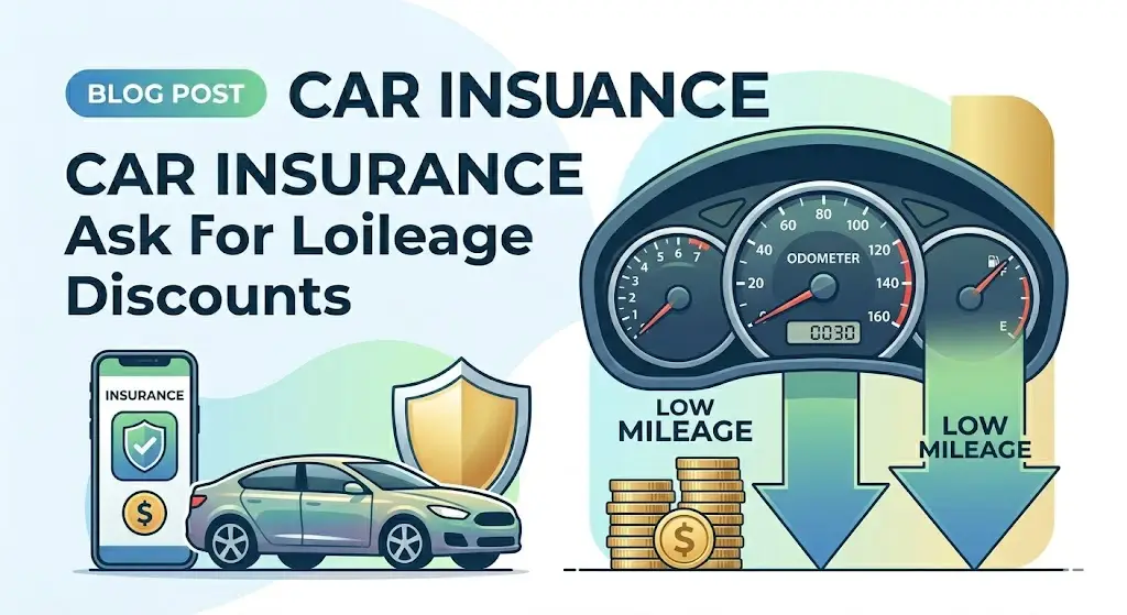 Low-mileage discount to save on car insurance.