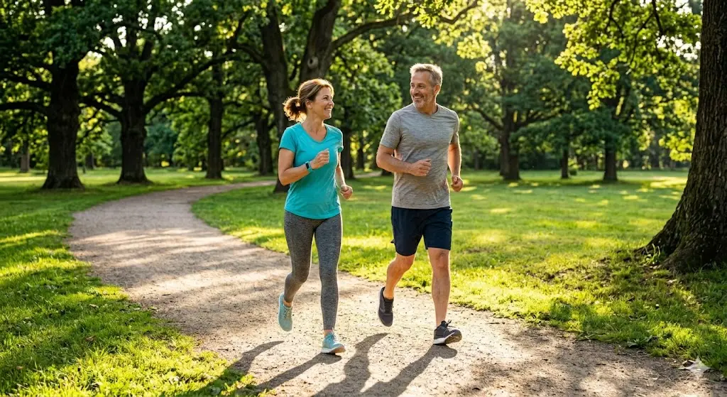 7 Natural Daily Habits For A Healthy Heart: Daily brisk walking for strong cardiovascular health.