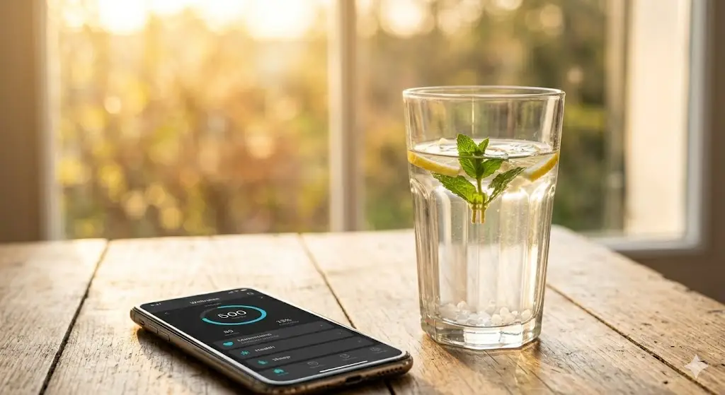 7 Natural Daily Habits For A Healthy Heart: Daily hydration and electrolyte balance.