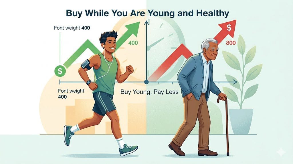 Life Insurance Premiums Comparison: Buy Young to Pay Less.